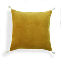 Danube - Coussin - Velours De Coton - Jaune Moutarde
