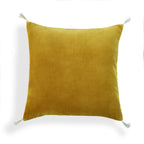 Danube - Coussin - Velours De Coton - Jaune Moutarde