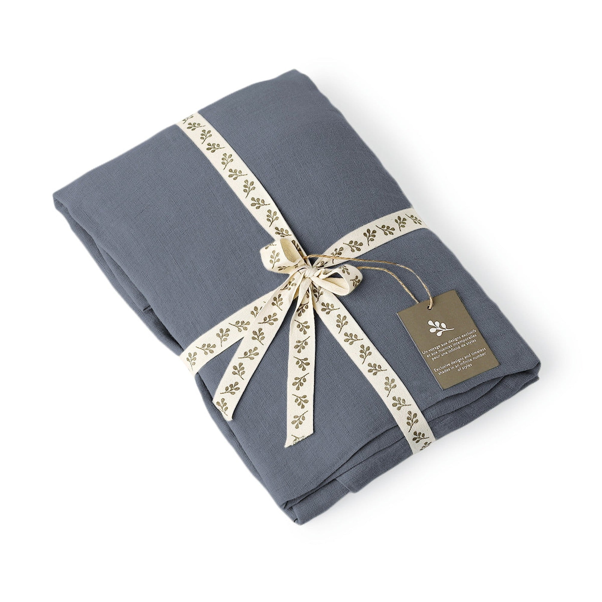 Camille - Fitted Sheet - Washed Linen - Storm Blue