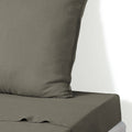Camille - Drap Plat - Lin Lavé - Vert Kaki
