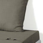 Camille - Drap Plat - Lin Lavé - Vert Kaki