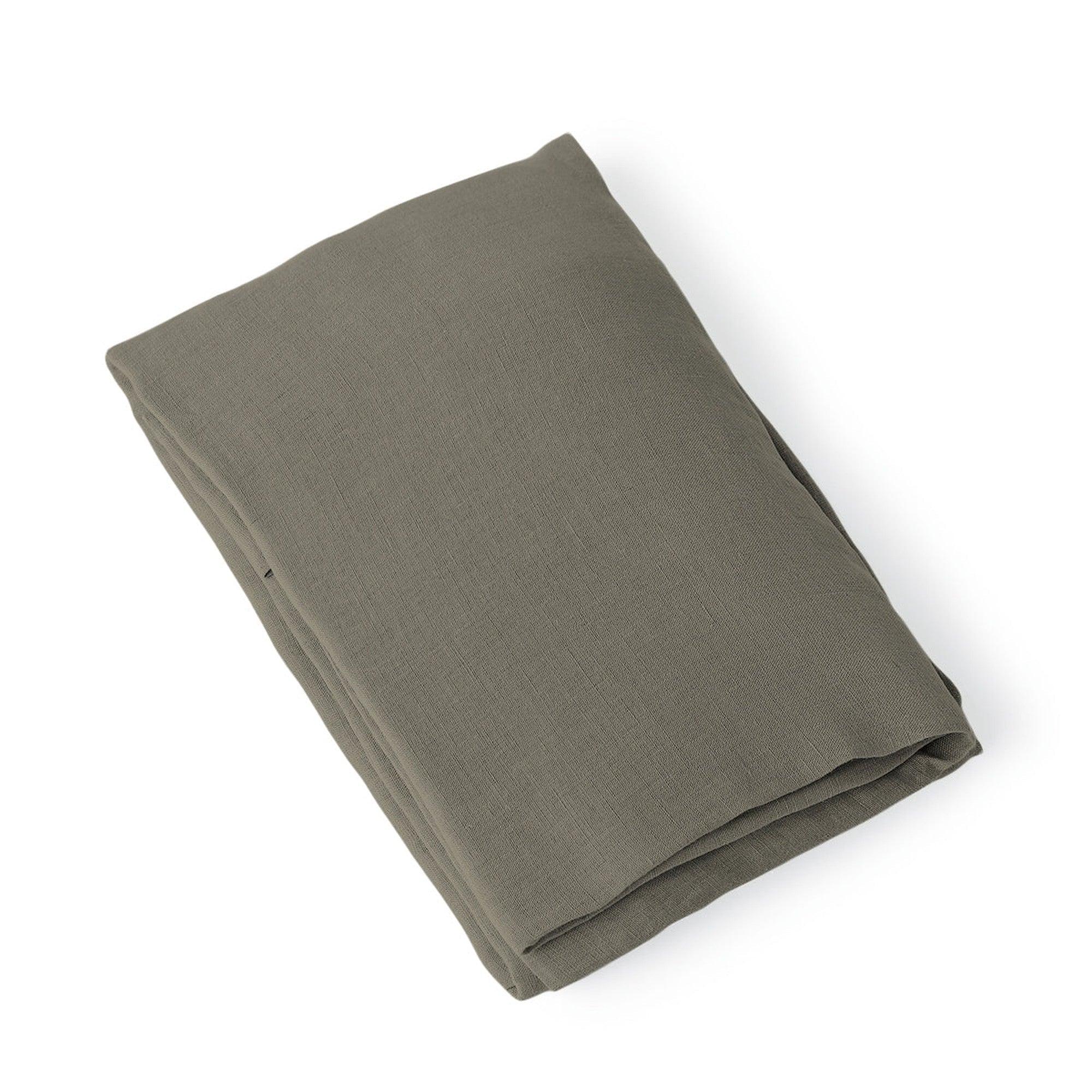 Camille - Drap Plat - Lin Lavé - Vert Kaki