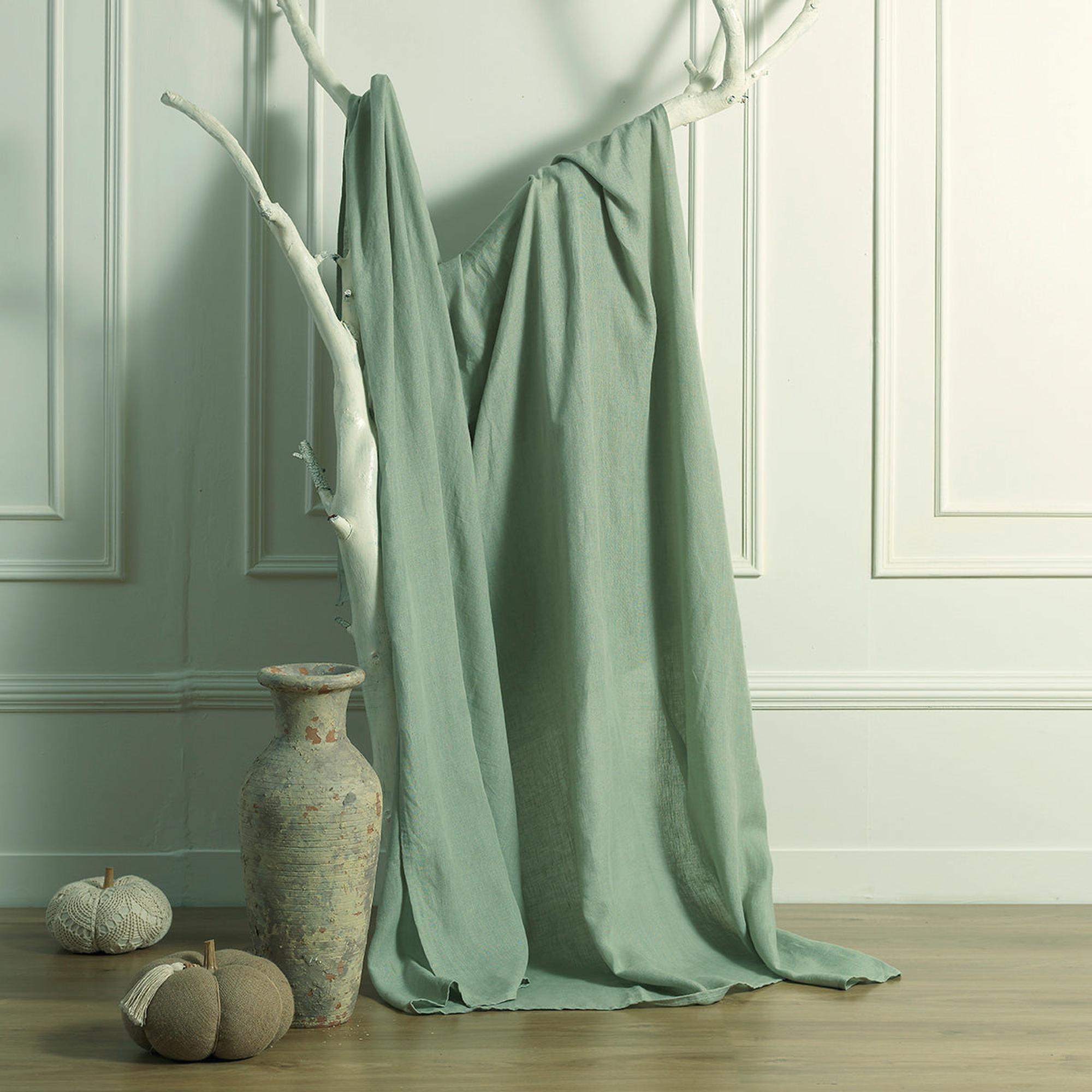 Camille - Bedspread - Washed Linen - Celadon Green