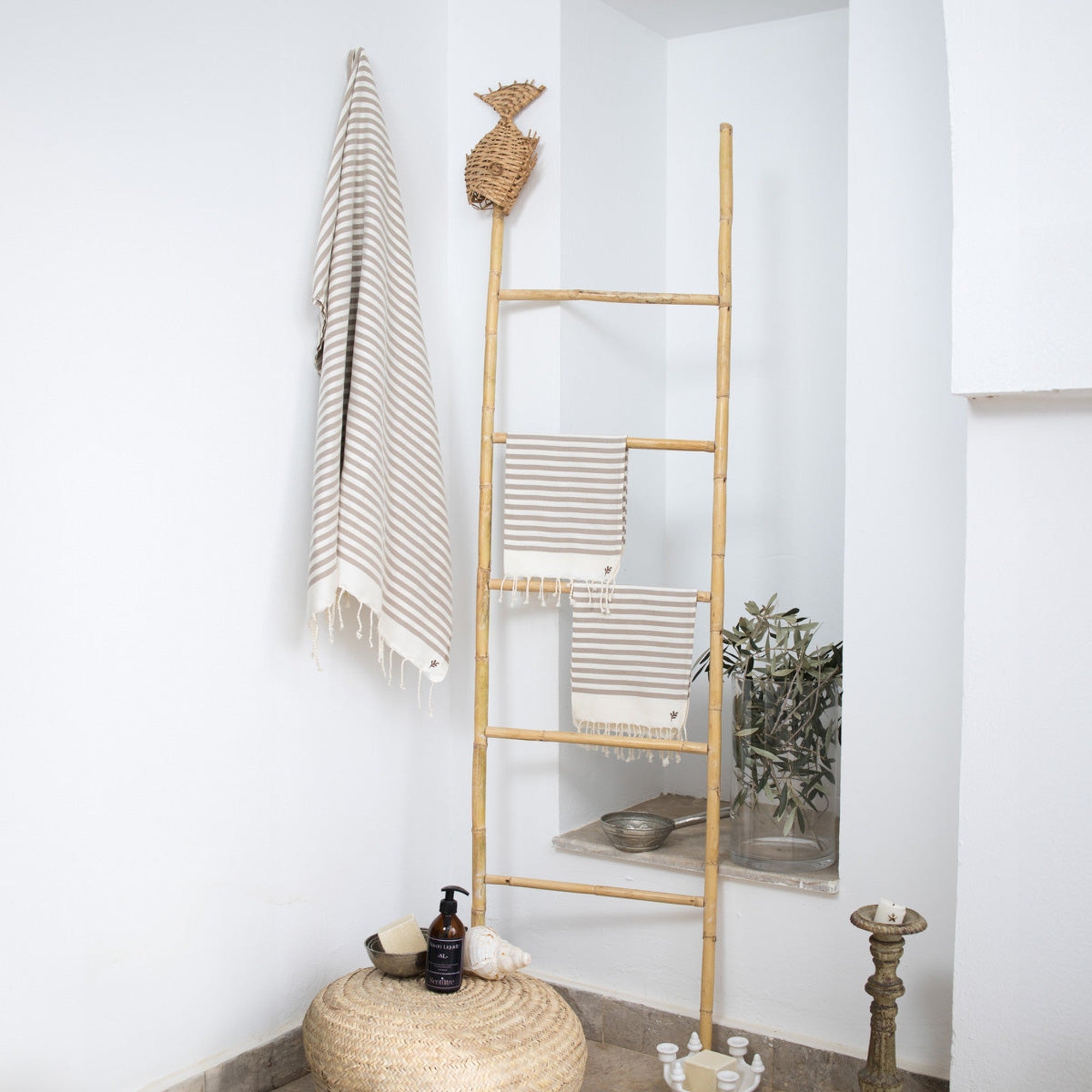 Foutas De Bain (1+2) Coton 100X200+2(40X60) Hossegor Taupe
