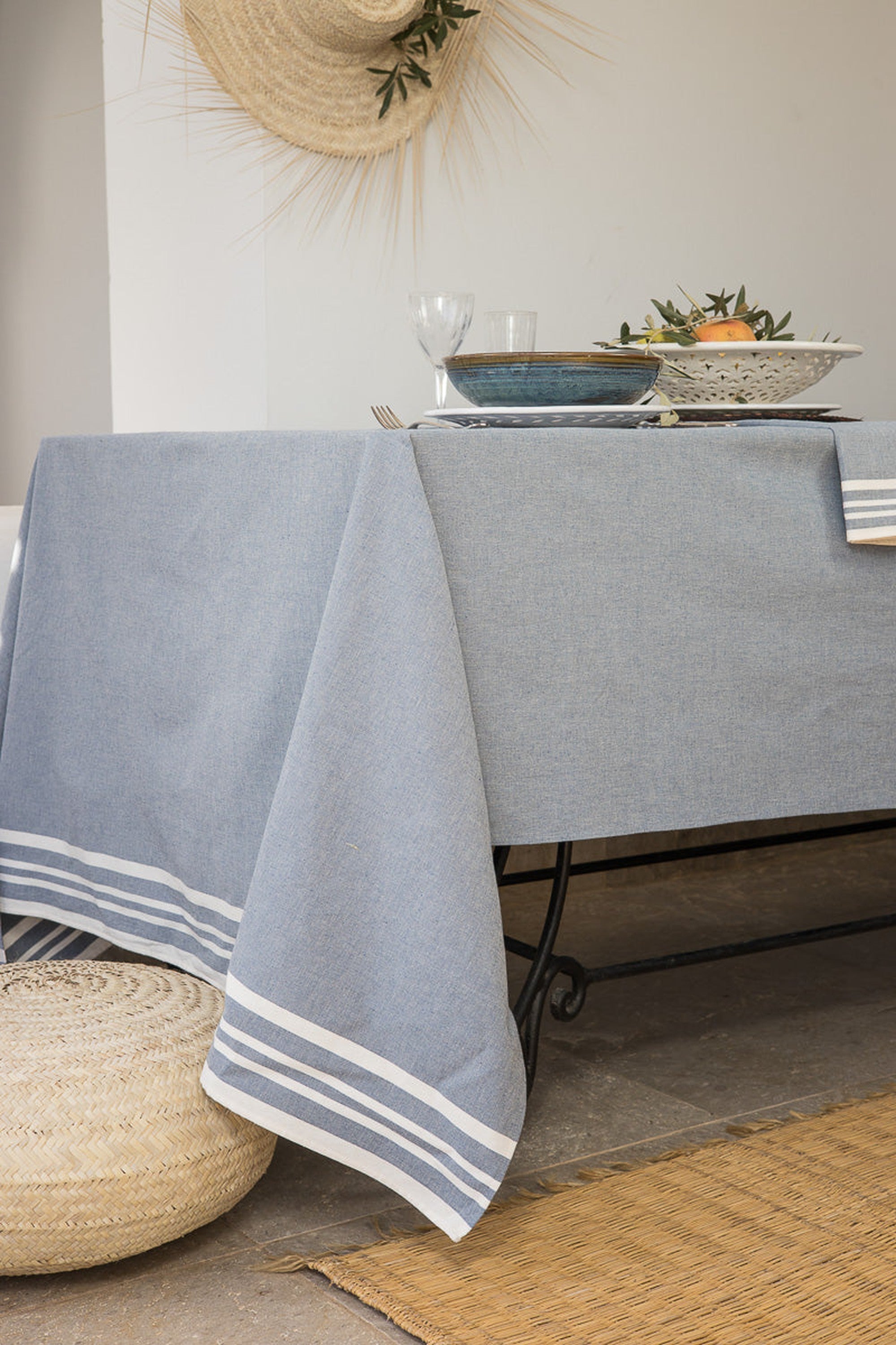 Mahdia - Nappe - Coton - Bleu Jean