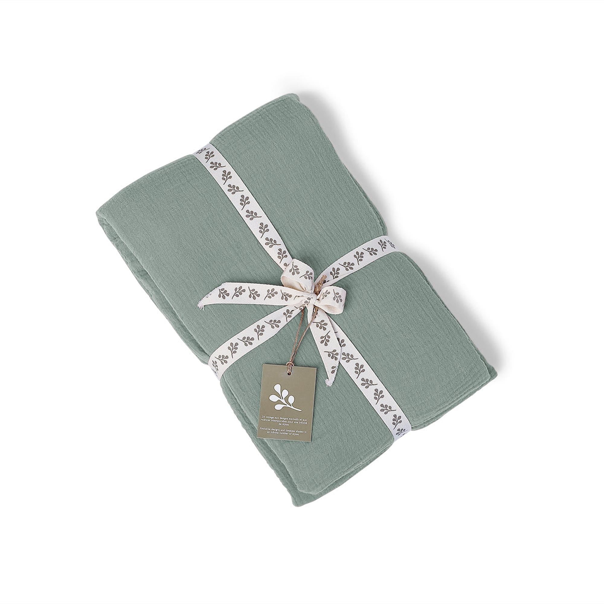 Carla - Bedspread - Cotton Gauze - Celadon Green