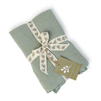 Carla - Parure De Lit - Gaze De Coton - Vert Céladon