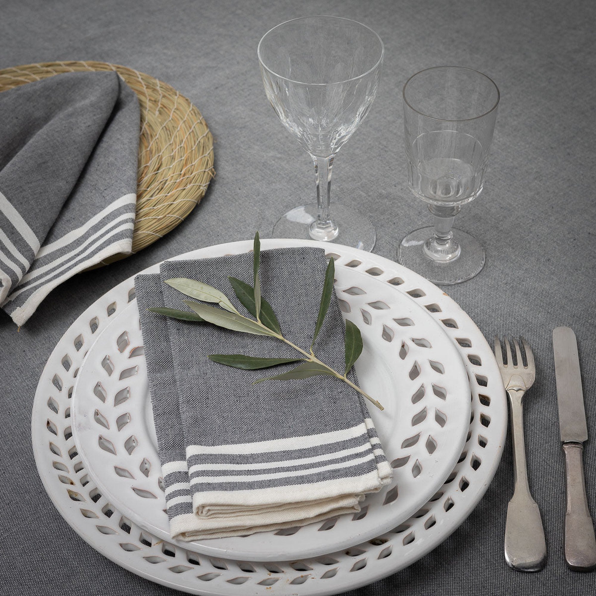 Mahdia - Nappe - Coton - Gris Moyen