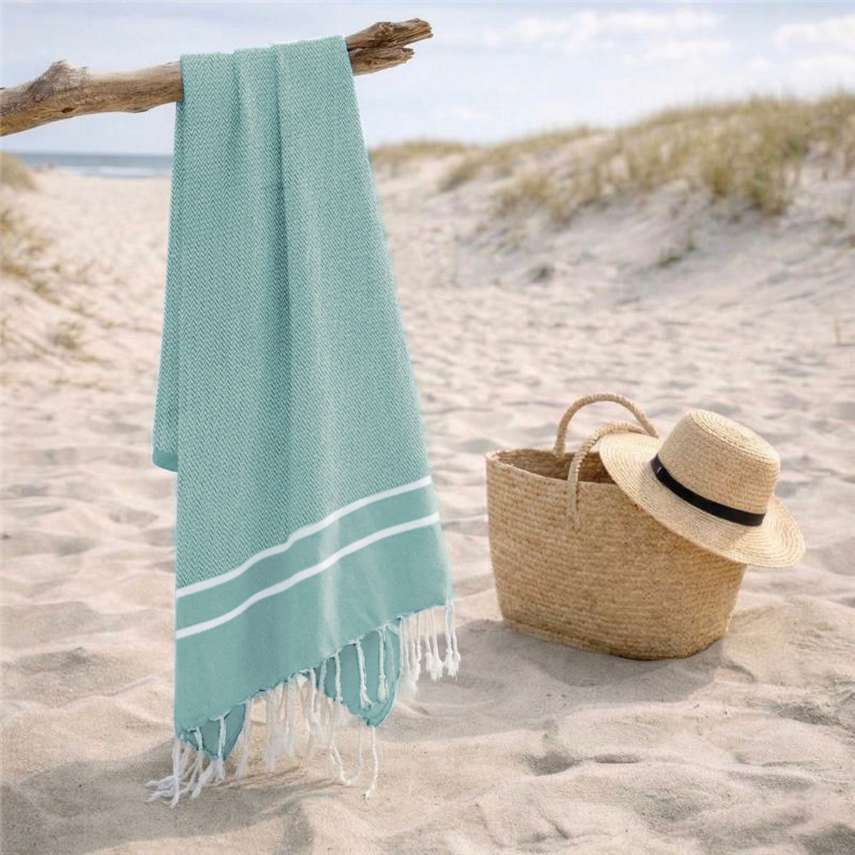 Sienna - Fouta Jacquard - Vert Jade
