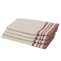 Juego De 4 Servilletas De Mesa Guetary - Lino Beige / Rojo Tomette - Algodón