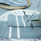 Set de 4 Servilletas Sienna - Azul Petróleo - Algodón