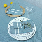 Set de 4 Servilletas Sienna - Azul Petróleo - Algodón