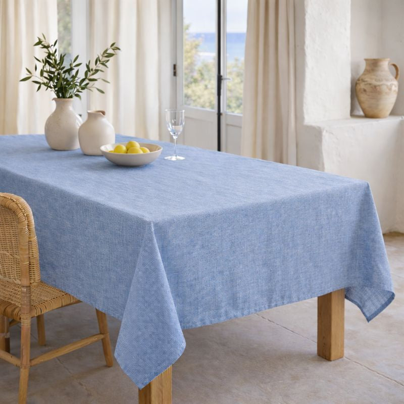 Colette - Parure De Table - Coton - Bleu Grec