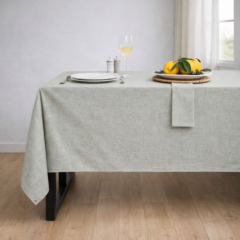 Colette - Nappe + 4 Serviettes - Vert Olive