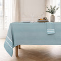 Mantel 8 Servilletas Sienna - Azul Petróleo - Algodón