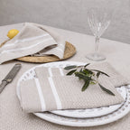 Sienna - Nappe + 8 Serviettes - Beige