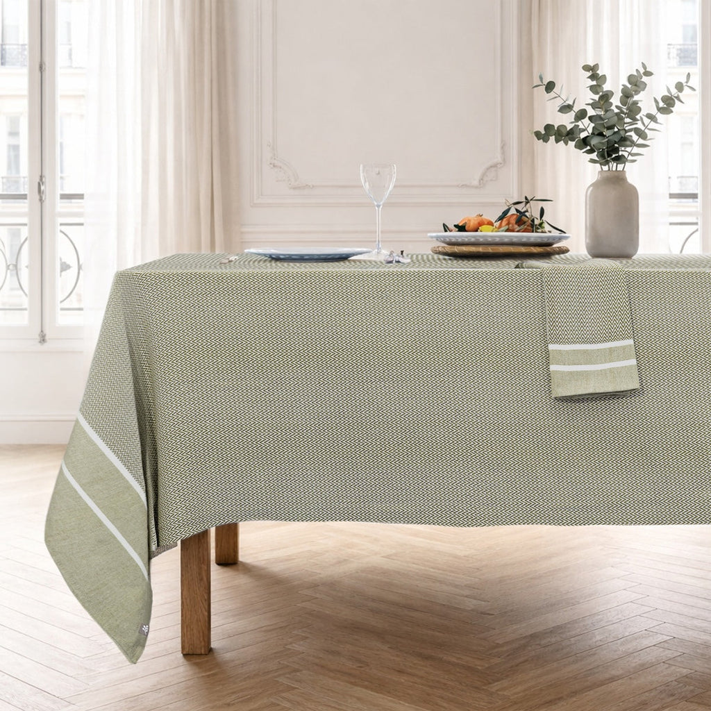 Sienna - Parure De Table - Coton - Vert Olive