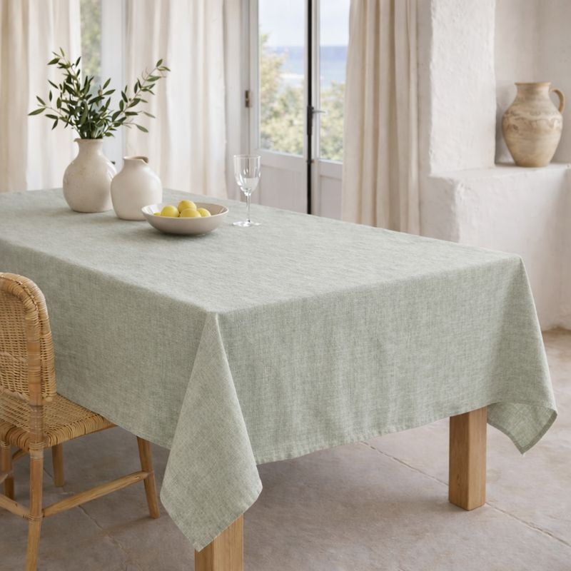 Colette - Nappe + 8 Serviettes - Vert Olive