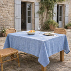 Colette - Nappe + 8 Serviettes - Bleu Grec