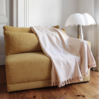 Megeve - Set De 2 Plaids - Coton - Taupe Clair