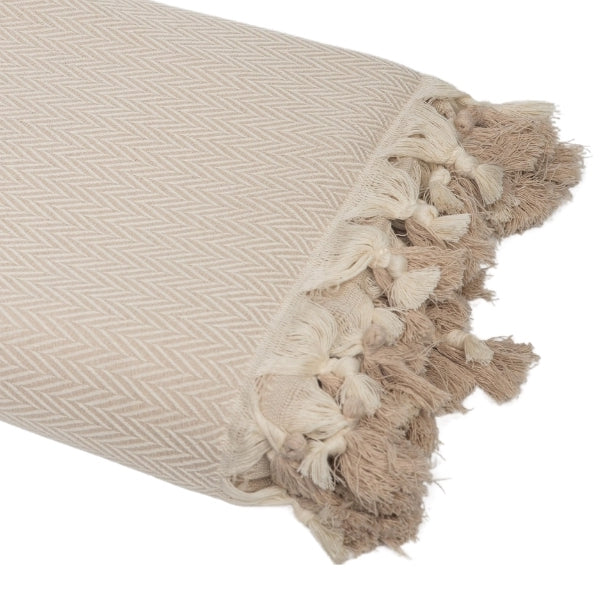 Megeve - Set De 2 Plaids - Coton - Taupe Clair
