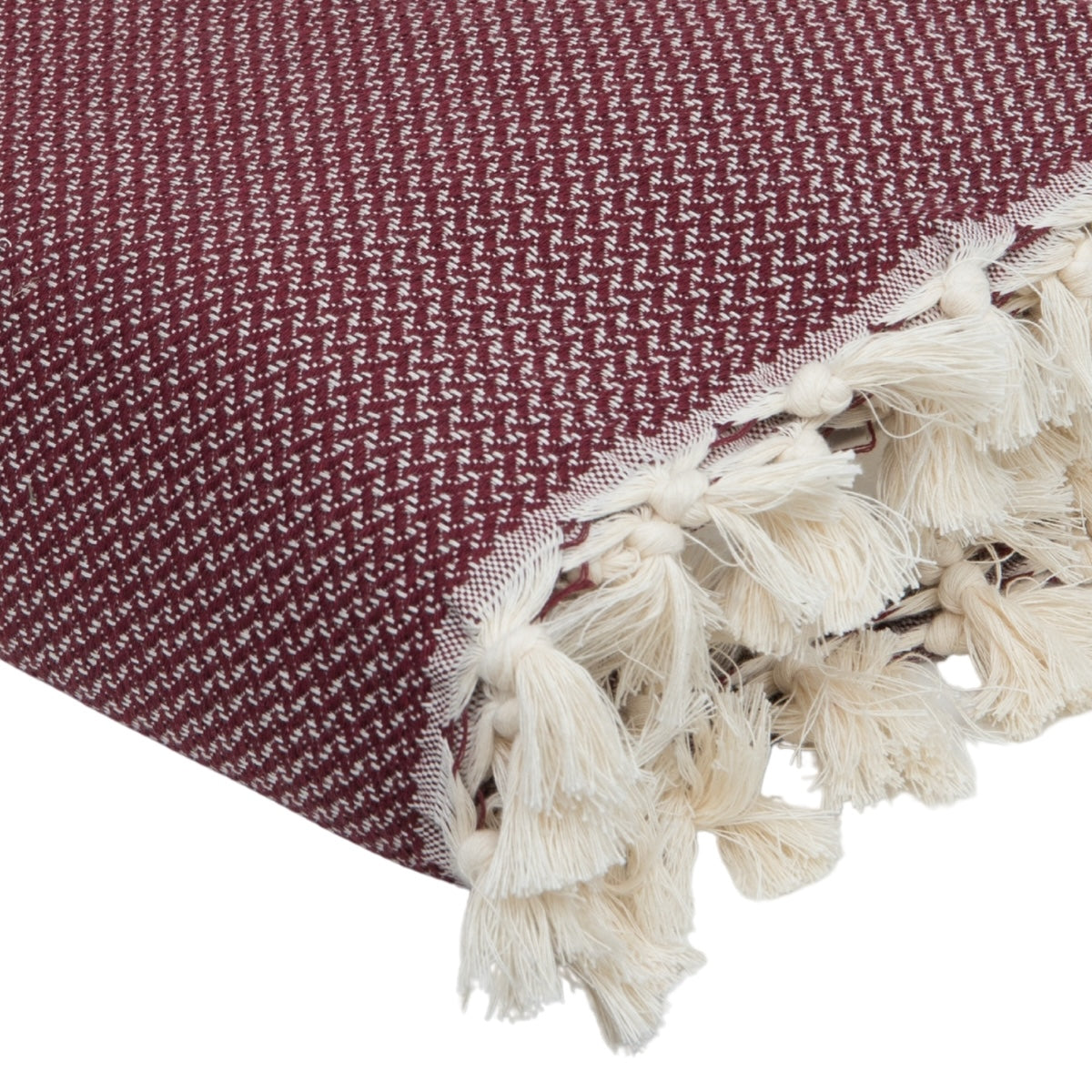 Zermatt - Plaid - Coton - Rouge Bordeaux