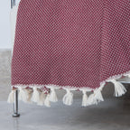 Zermatt - Plaid - Coton - Rouge Bordeaux