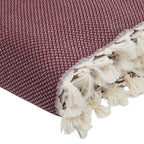 Zermatt - Plaid - Coton - Rouge Bordeaux
