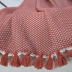 Verbier - Plaid - Coton - Rouge Tomette