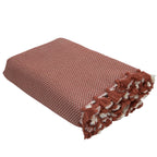 Verbier - Plaid - Coton - Rouge Tomette