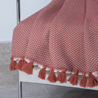 Verbier - Plaid - Coton - Rouge Tomette