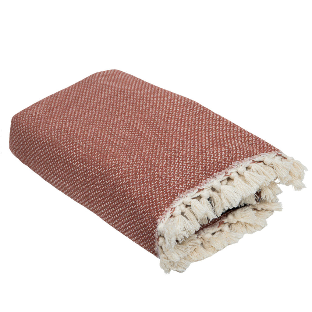 Zermatt - Plaid - Coton - Rouge Tomette