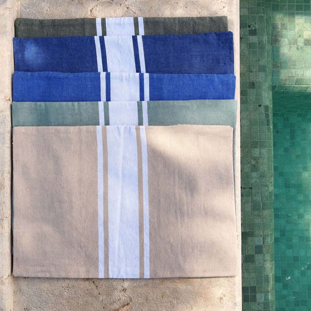 Cojín de Playa - Algodón - Azul Griego - St Tropez