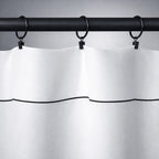 Bruma - Curtain Panel (X2) - Organic Cotton Voile - White/Black