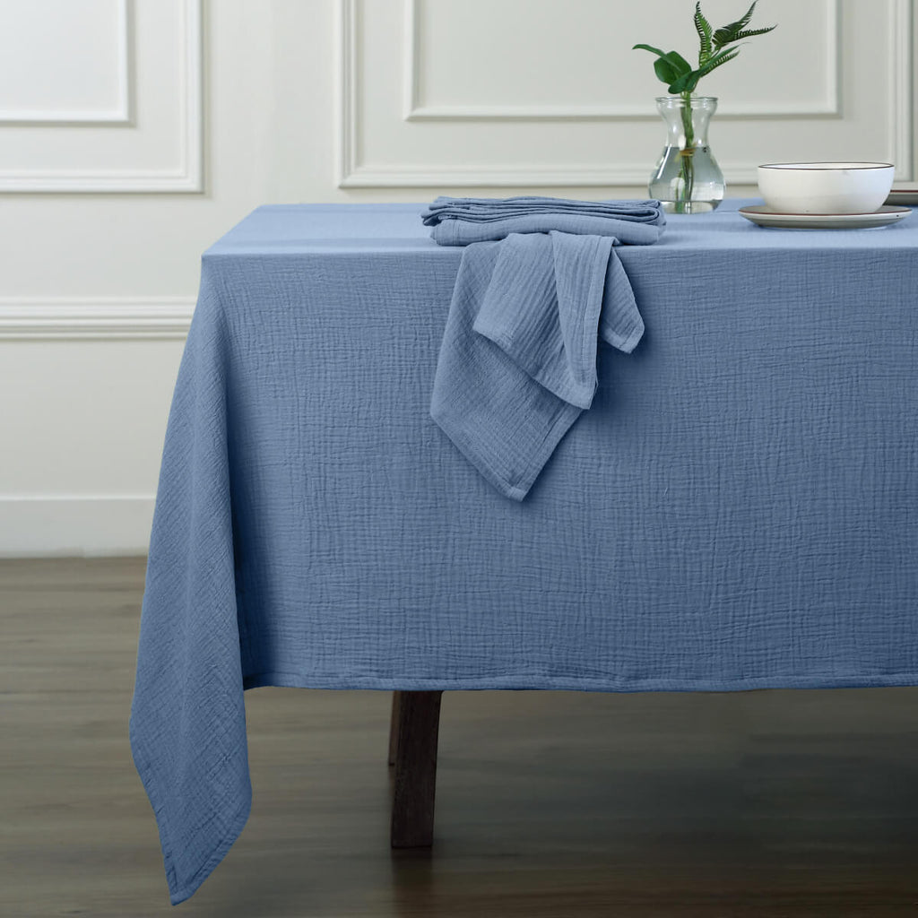 Alma - Lot De 4 Serviettes De Table - Bleu