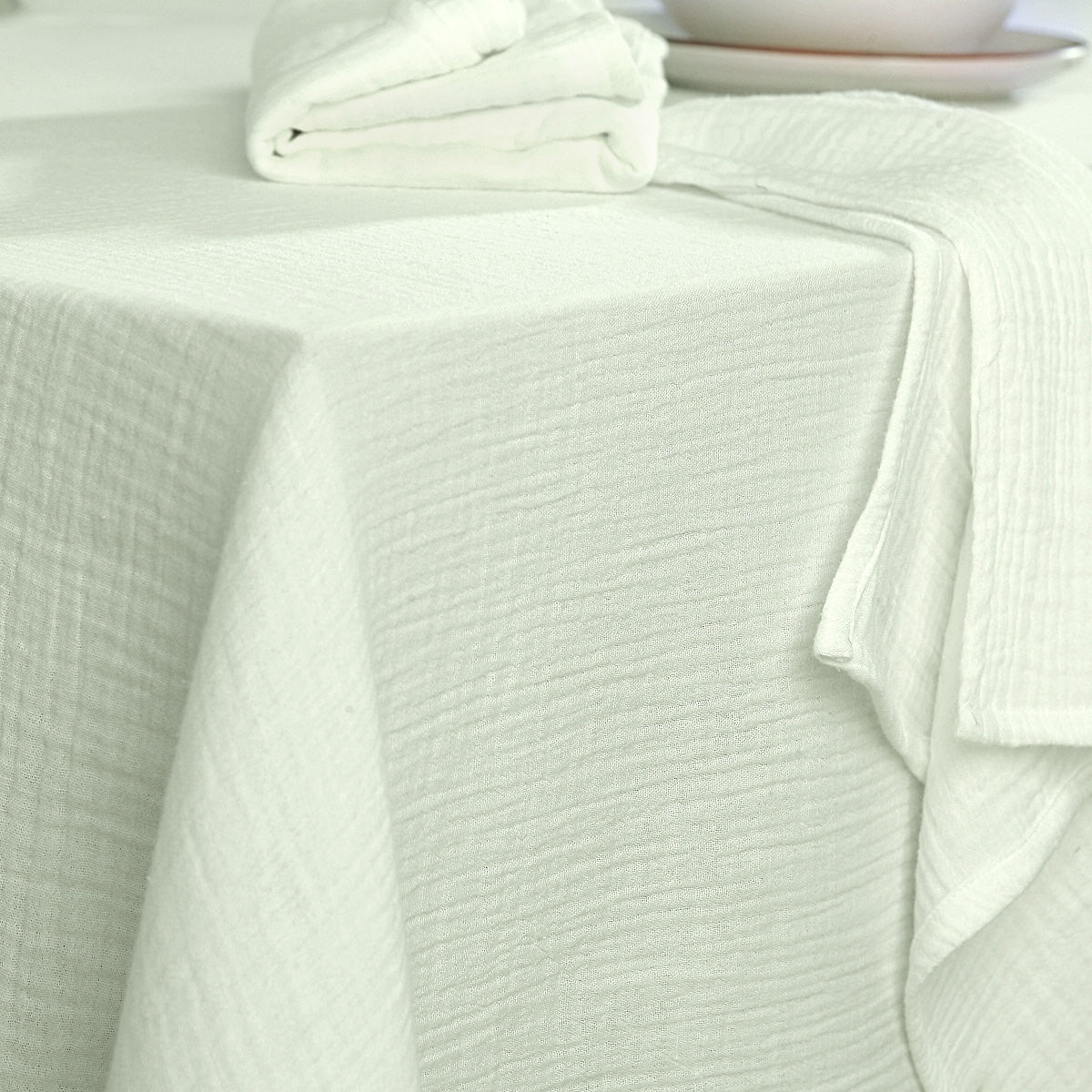Alma - Nappe + 8 Serviettes - Vert Amande