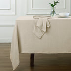 Alma - Nappe + 8 Serviettes - Beige Clair