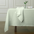 Alma - Nappe + 8 Serviettes - Vert Amande