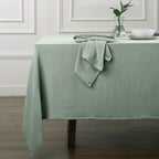 Alma - Nappe + 8 Serviettes - Vert Céladon