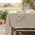 Alma - Nappe + 4 Serviettes - Beige Clair