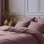 Alma - Parure De Lit - Gaze De Coton - Bois De Rose