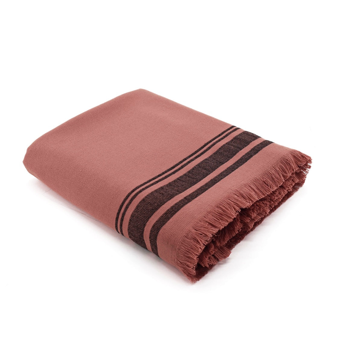 Faro - Fouta Rizo Xxl - Terracota/Negro