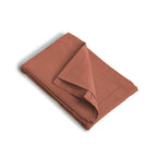 Luna - Drap Housse - Coton Lavé - Terracotta