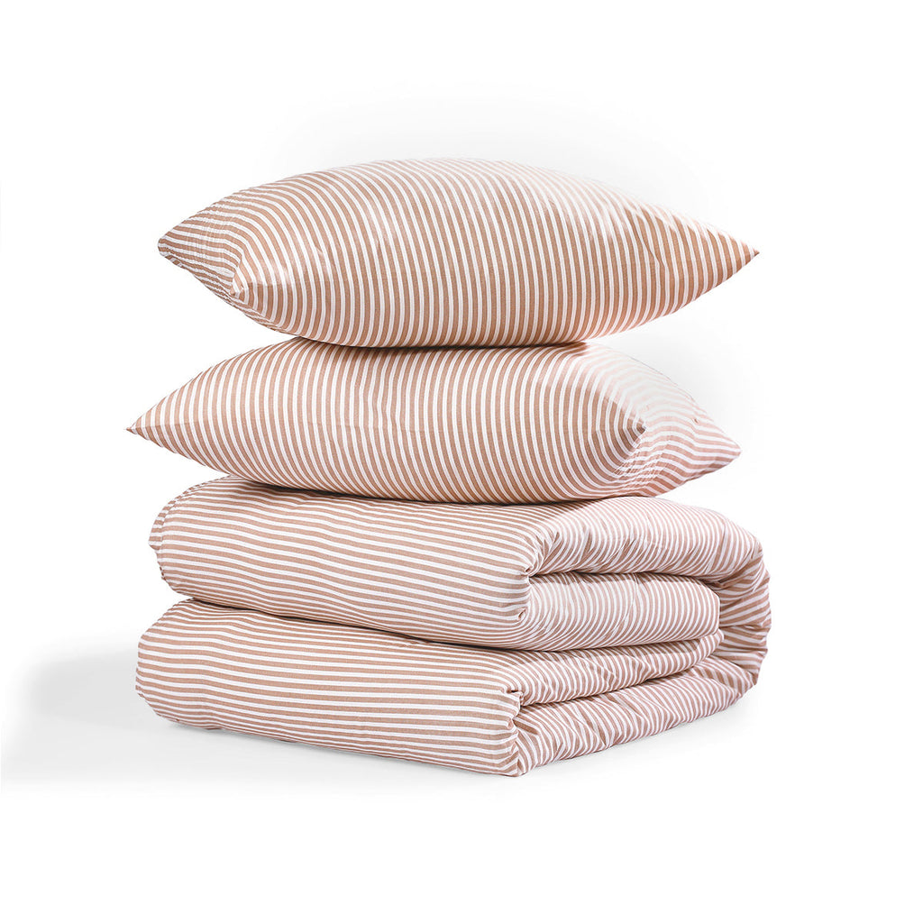 Lunar - Parure De Lit - Coton Lavé - Terracotta