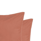 Luna - Taie D'Oreiller (X2) - Coton Lavé - Terracotta