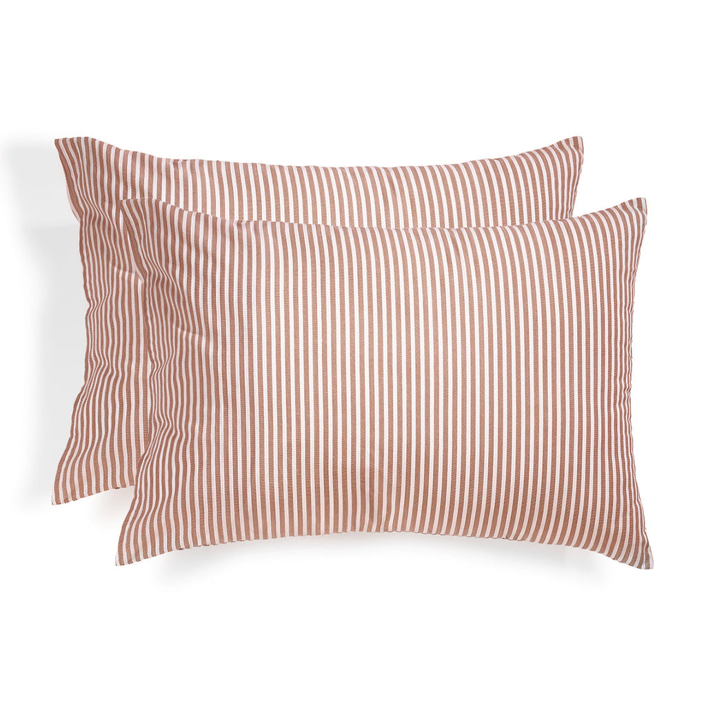 Lunar - Taie D'Oreiller (X2) - Coton Lavé - Terracotta