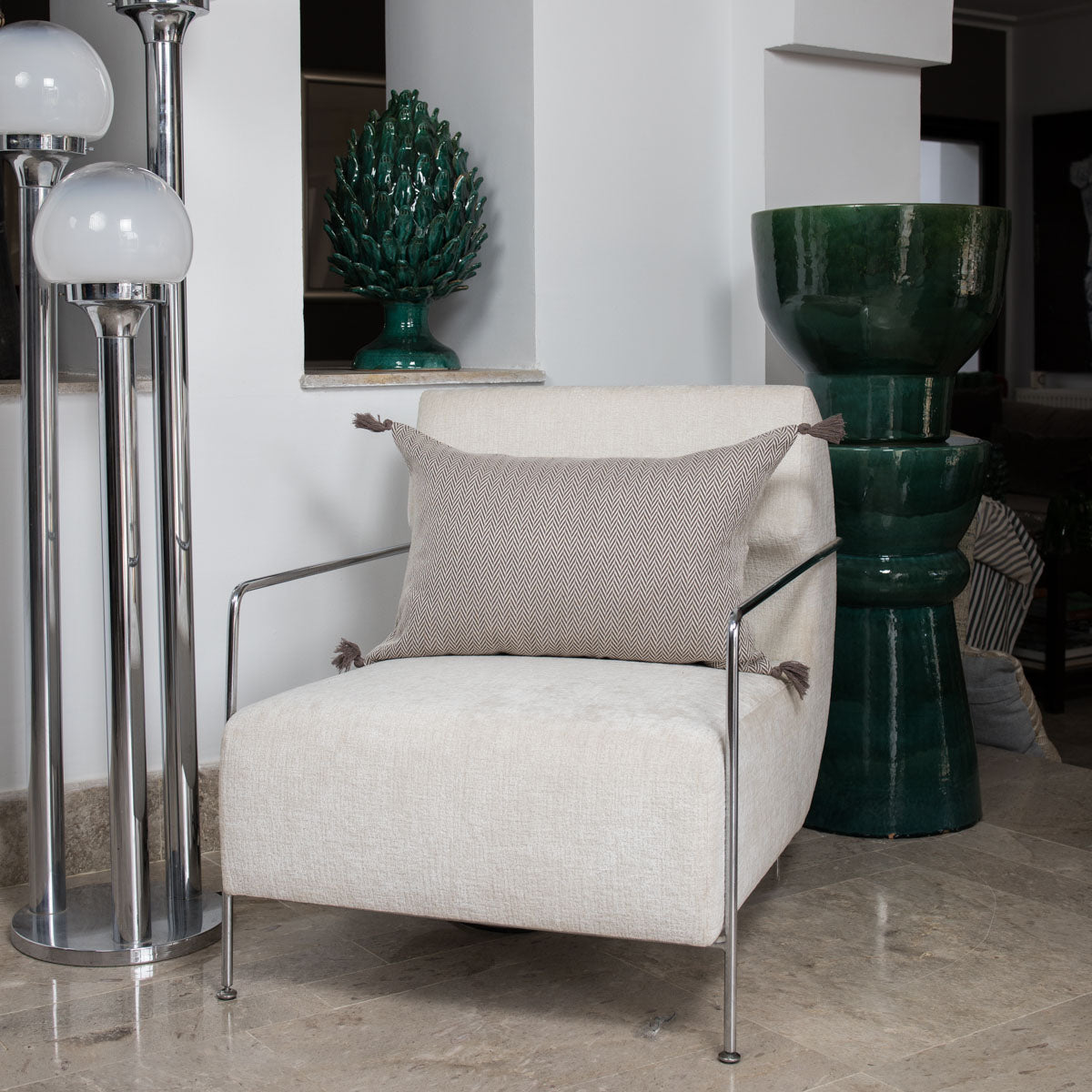 Megeve - Coussin - Coton - Taupe