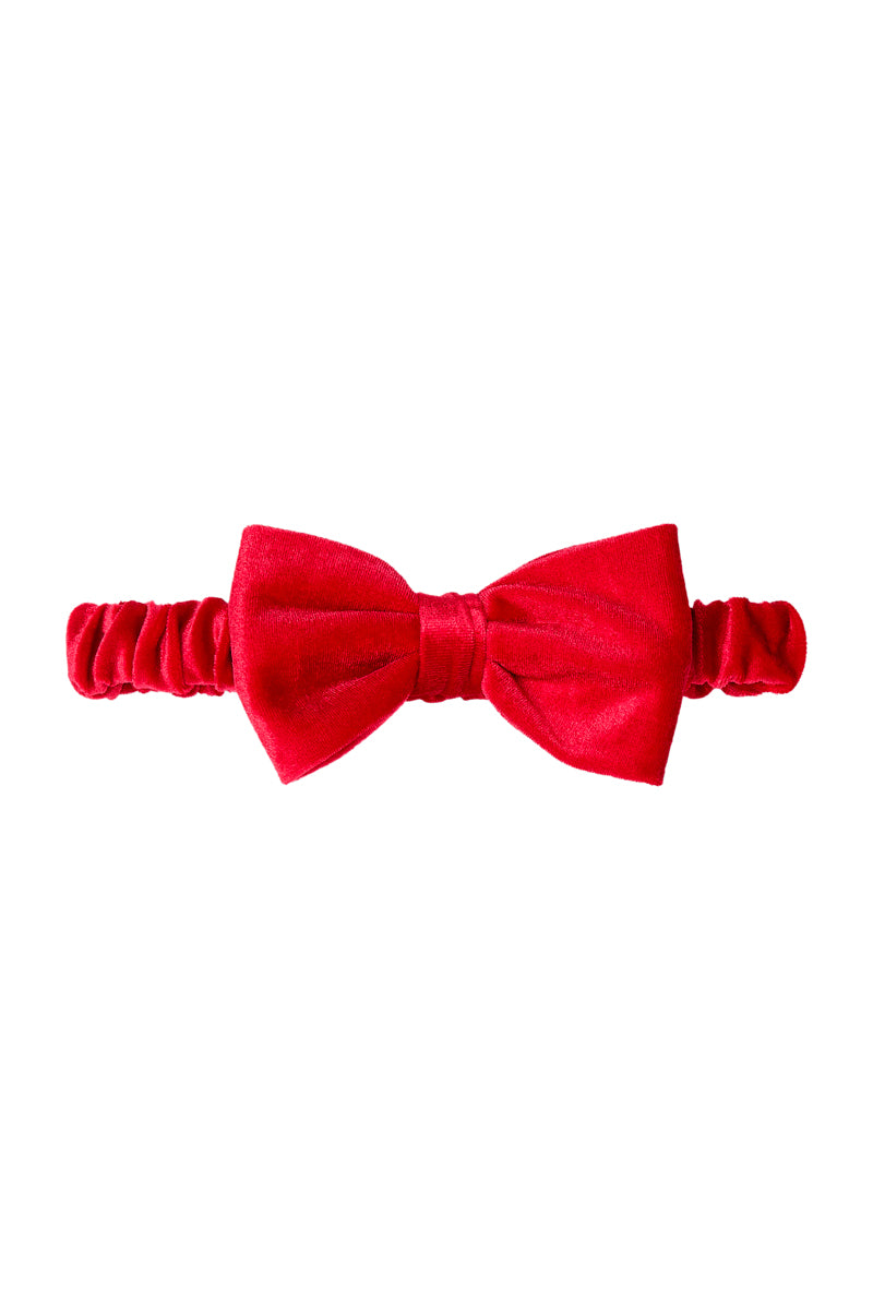 Bandeau En Velours - Rouge - Enfant Fille
