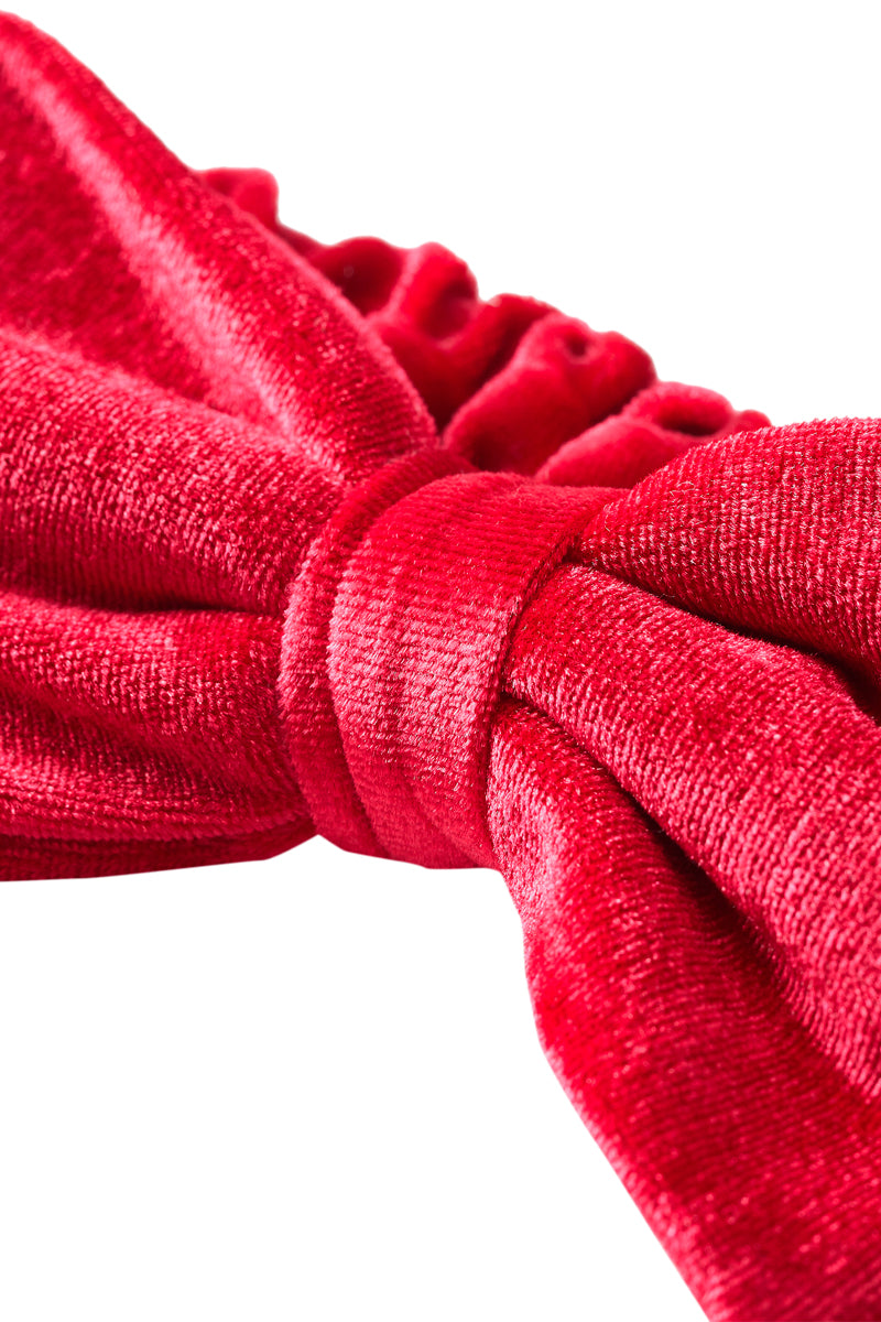 Bandeau En Velours - Rouge - Enfant Fille