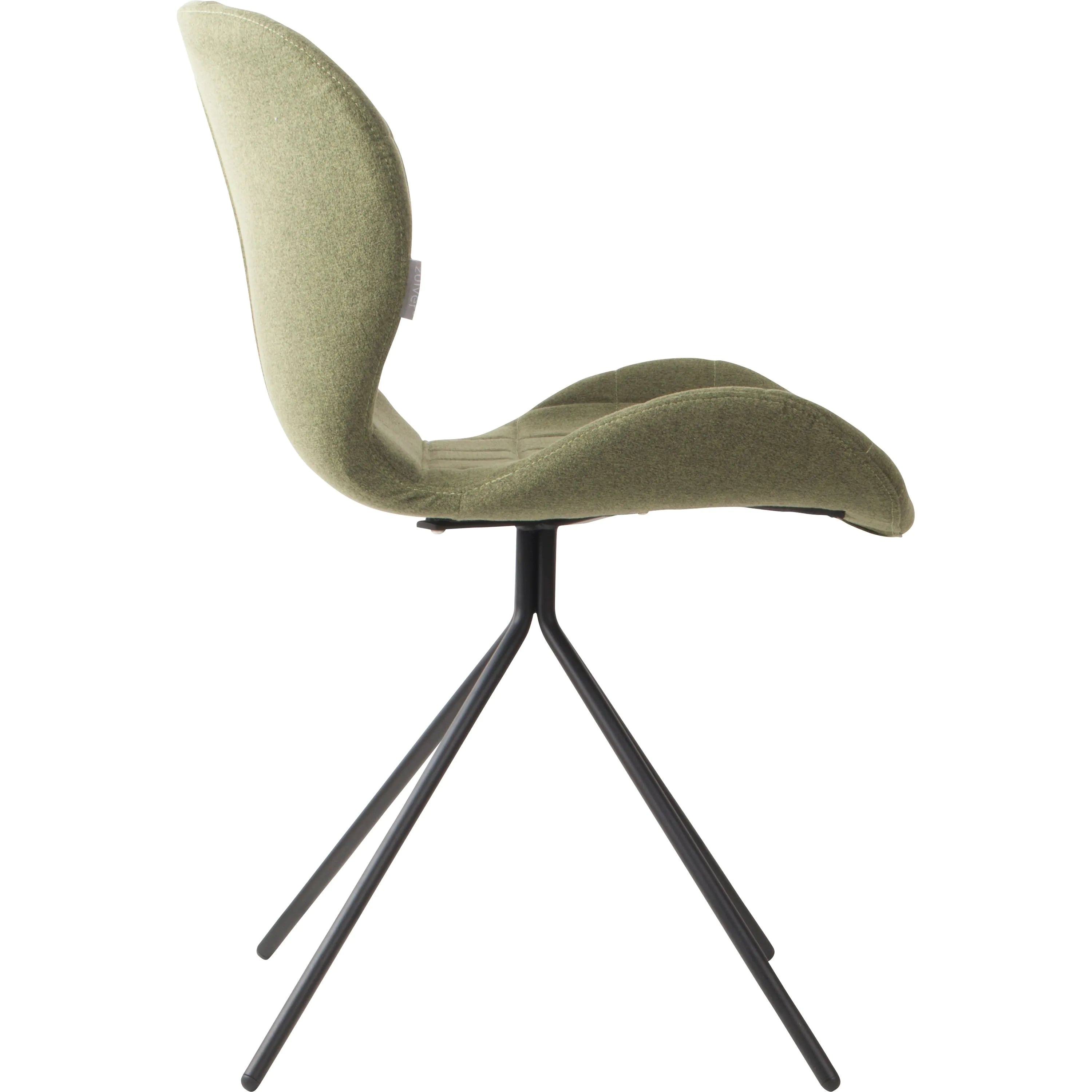Omg - Juego de 2 sillas de comedor - Tela - Verde